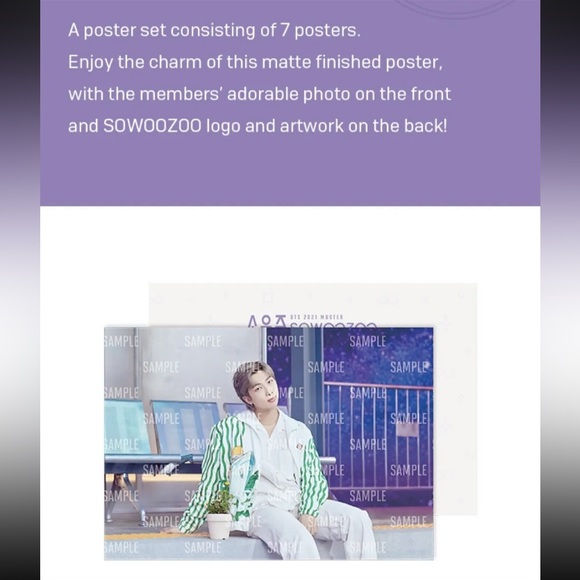 BTS [SOWOOZOO] POSTER SET - BRAND NEW IN TUBE - Picture 2 of 10